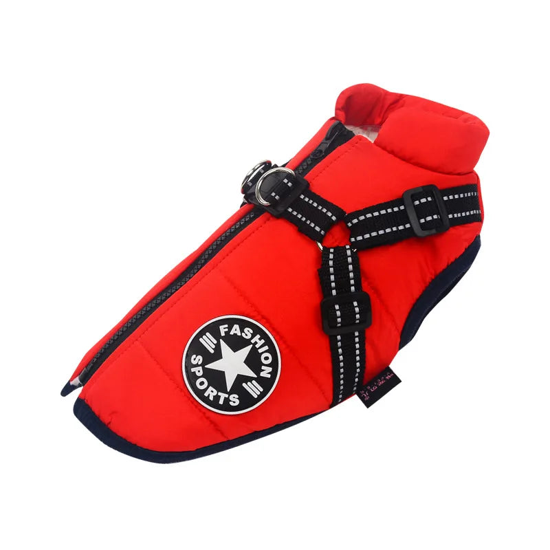 Waterproof Winter Jacket with Built-In Harness