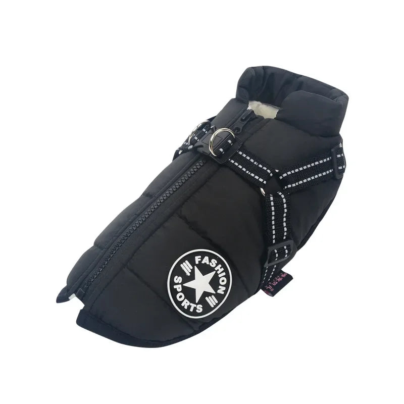 Waterproof Winter Jacket with Built-In Harness