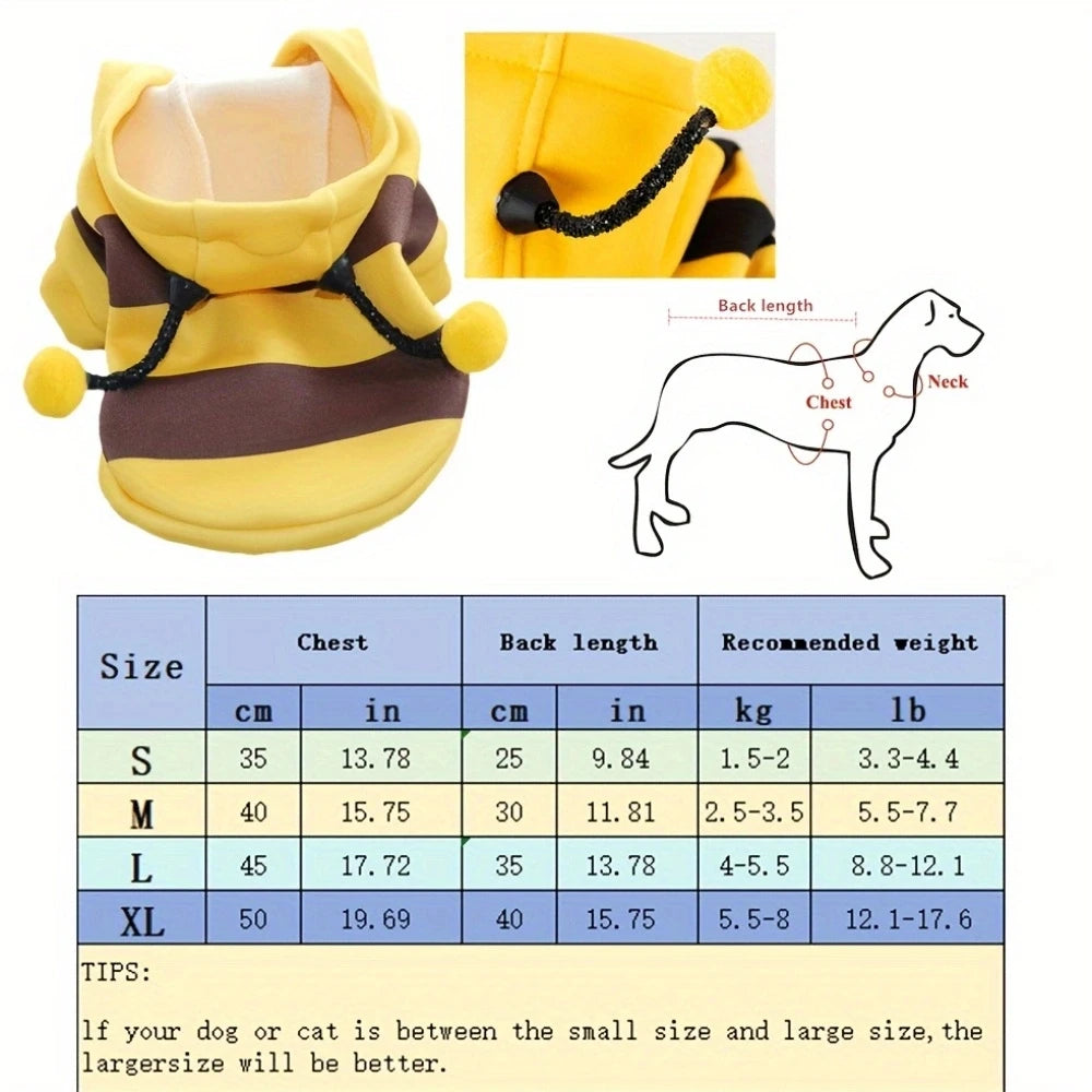 Honeybee Cozy Pet Hoodie