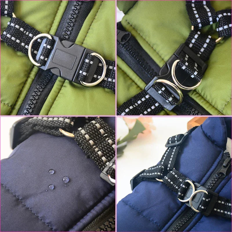 Waterproof Winter Jacket with Built-In Harness