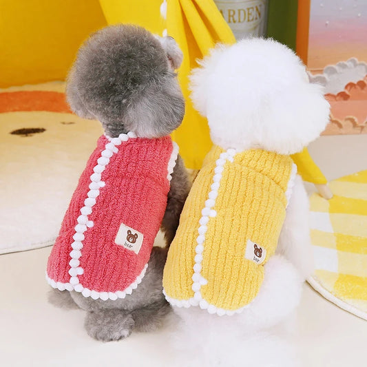Aspen Stripe Fleece Pet Coat