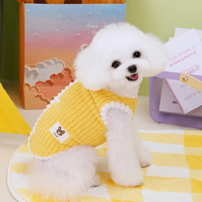 Aspen Stripe Fleece Pet Coat