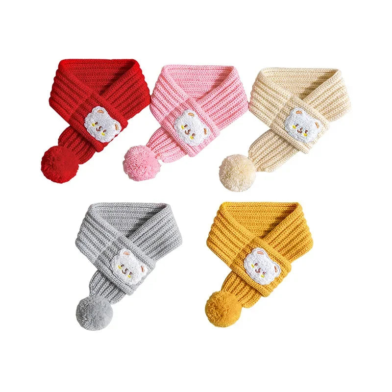 Pom-Pom Knit Scarf