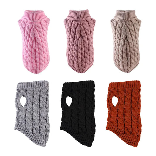 Tailvani Cable Knit Dog Sweater