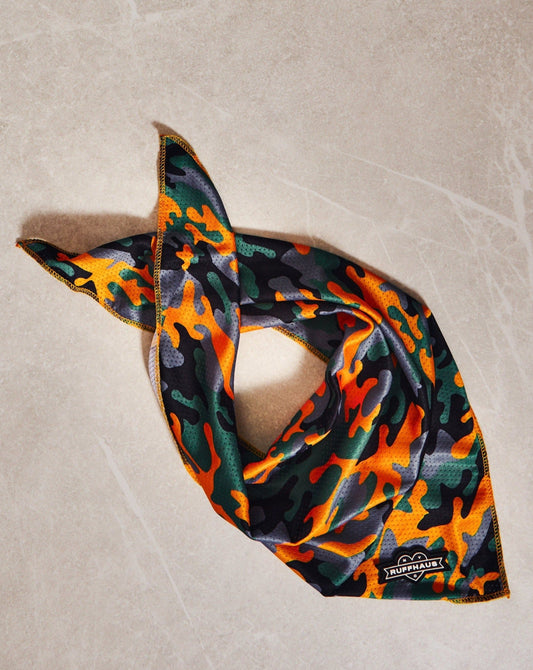 Camo QT Orange Bandana